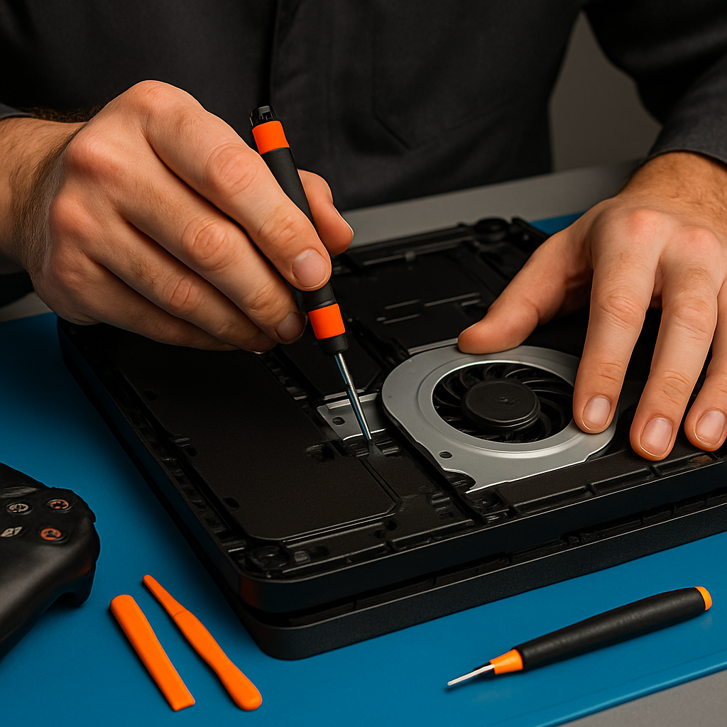 Réparation d'une console de jeux vidéo